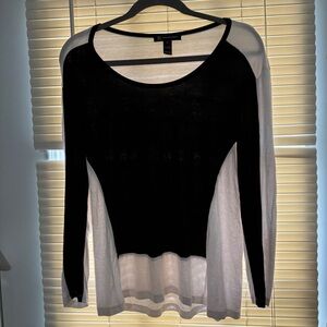 Inc International Concepts Black White Colorblock Top Size Medium